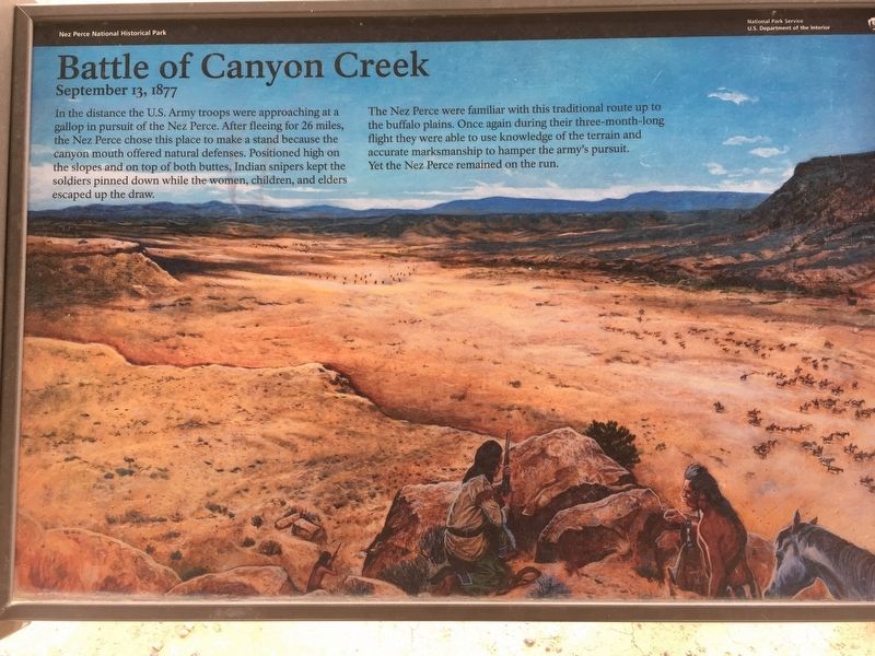 Battle of Canyon Creek Marker image. Click for full size.