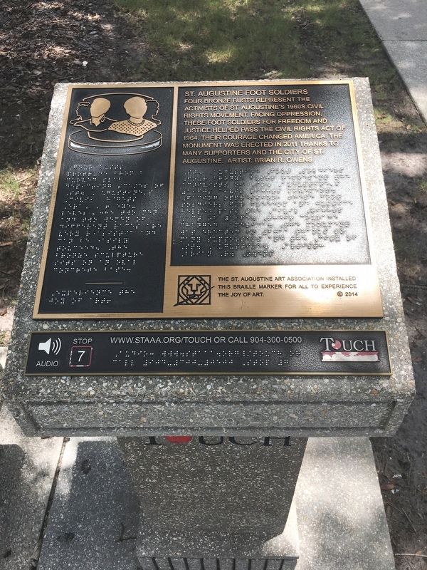 St.Augustine Foot Soldiers Marker image. Click for full size.