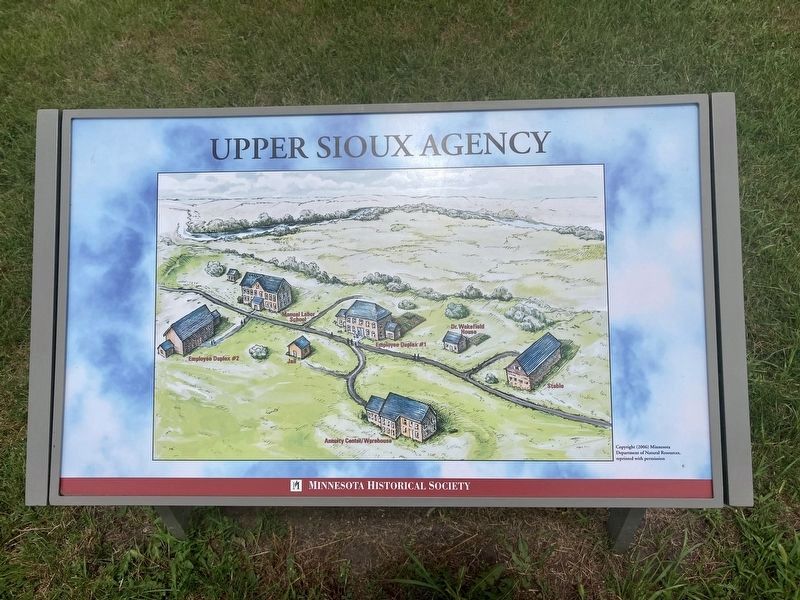Adjacent marker with an artist’s rendering of the Agency. image. Click for full size.
