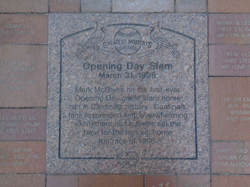 Opening Day Slam Marker. Click for full size. Opening Day Slam Marker image. Click for full size.