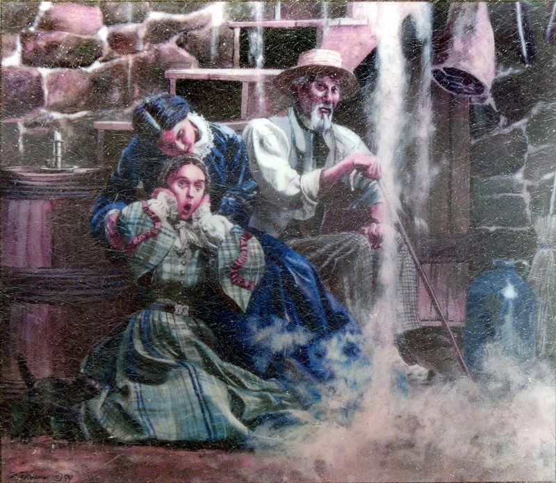 Gettysburg Family suffers through the battle in the safety of a cellar. Click for full size. Gettysburg Family suffers through the battle in the safety of a cellar image. Click for full size.