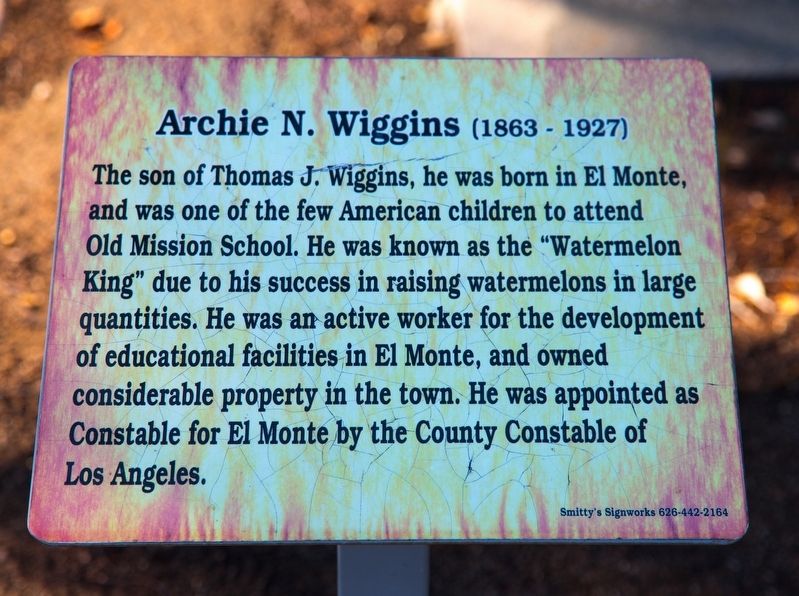 Archie N. Wiggins Marker image. Click for full size.