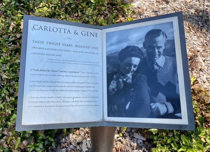 Eugene O'Neill: Carlotta and Gene Marker image. Click for full size.