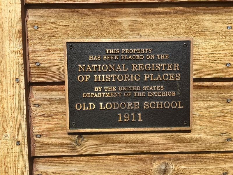 Old Lodore School Marker image. Click for full size.