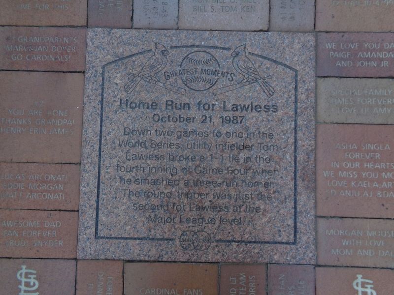 Home Run for Lawless Marker. Click for full size. Home Run for Lawless Marker image. Click for full size.