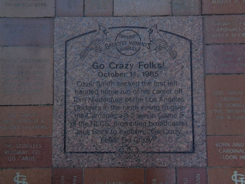 Go Crazy Folks! Marker. Click for full size. Go Crazy Folks! Marker image. Click for full size.