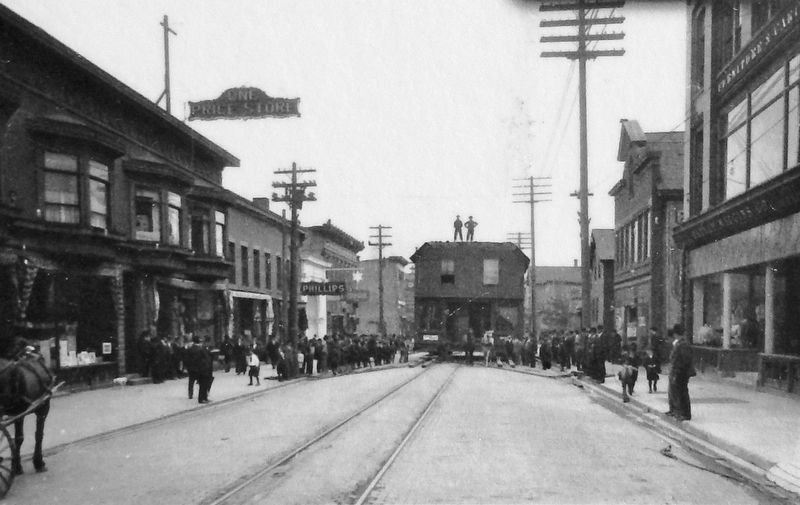 Marker detail: Moving down Shelden Avenue, c.1900 image. Click for full size.