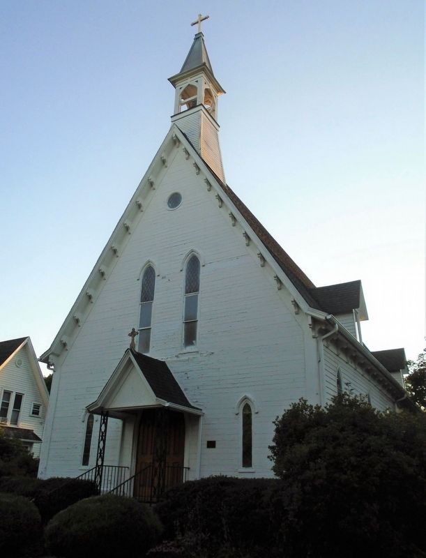 Grace Episcopal Church and Marker image. Click for full size.