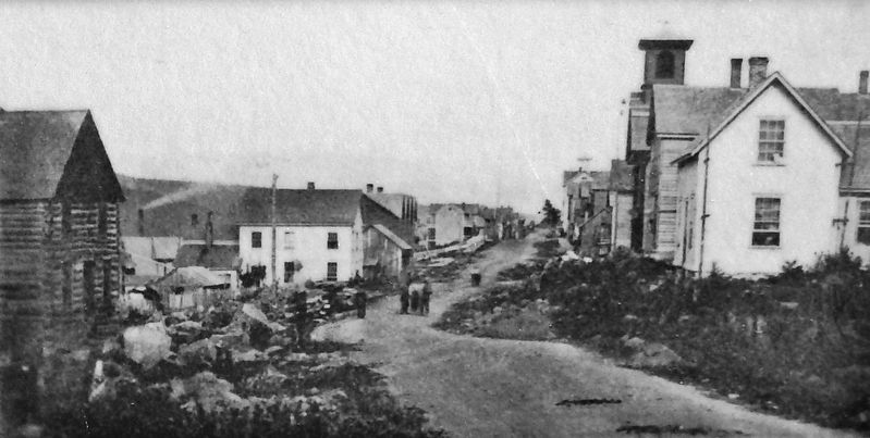 Marker detail: West end of Shelden Avenue, 1870s image. Click for full size.
