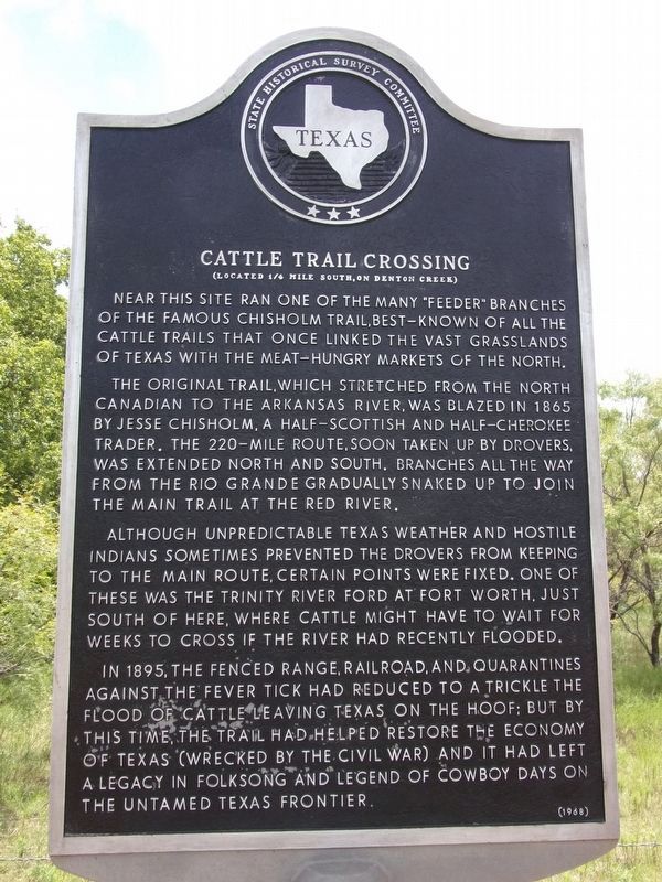 Cattle Trail Crossing Marker image. Click for full size.