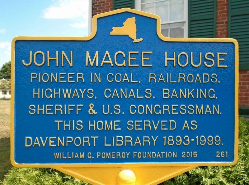 John Magee House Marker image. Click for full size.