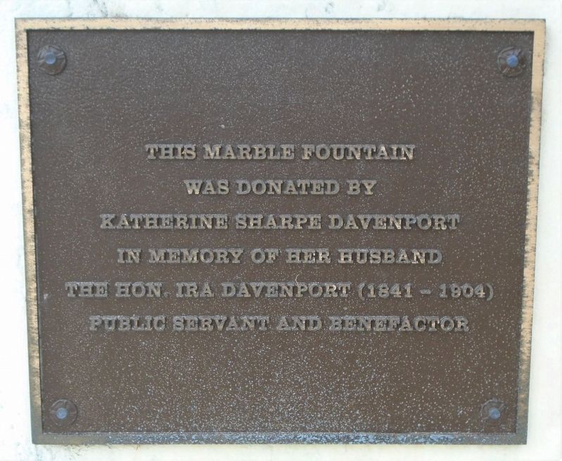 Davenport Fountain Marker. Click for full size. Davenport Fountain Marker image. Click for full size.