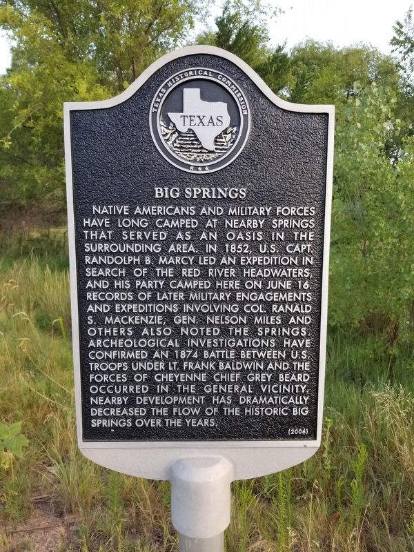 Big Springs Marker image. Click for full size.