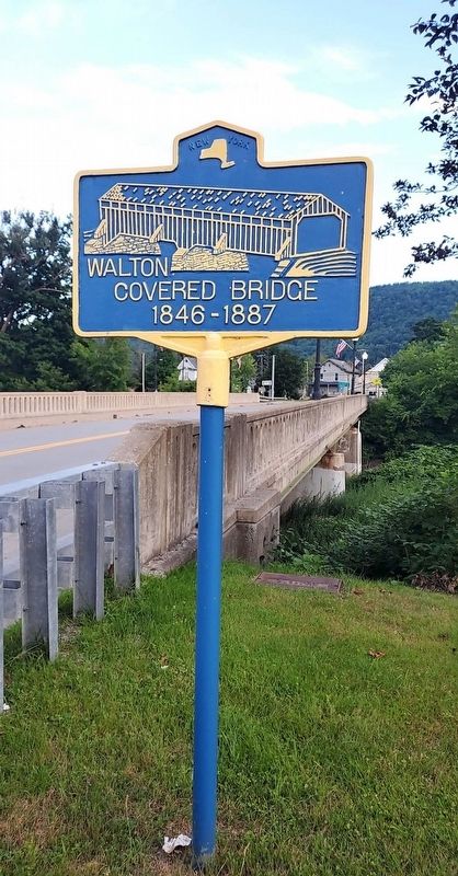 Walton Covered Bridge Marker image. Click for full size.