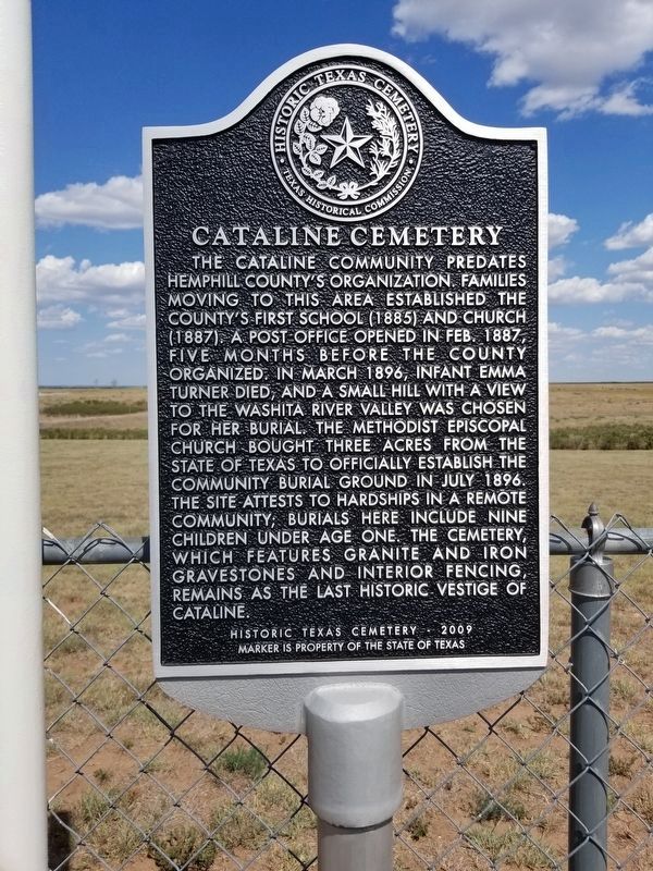 Cataline Cemetery Marker image. Click for full size.