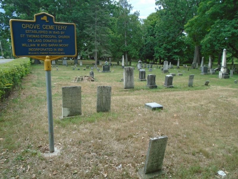 Grove Cemetery and Marker image. Click for full size.