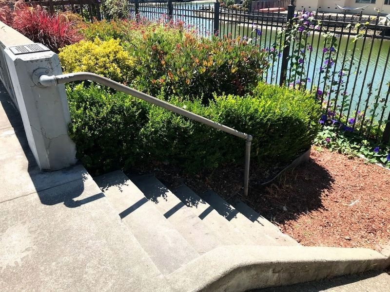 1890 Seawall Marker and steps leading down to the water on the right side of seawall. Click for full size. 1890 Seawall Marker and steps leading down to the water on the right side of seawall image. Click for full size.