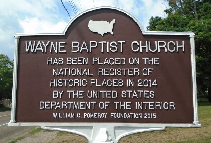 Wayne Baptist Church Marker image. Click for full size.