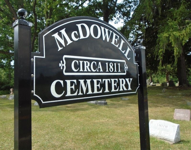 McDowell Cemetery Sign image. Click for full size.