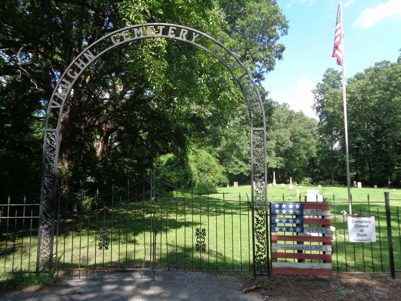 Vaughn Cemetery entrance image. Click for full size.