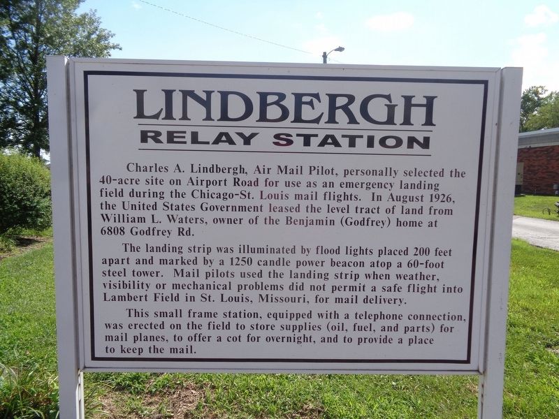 Lindbergh Relay Station Marker image. Click for full size.