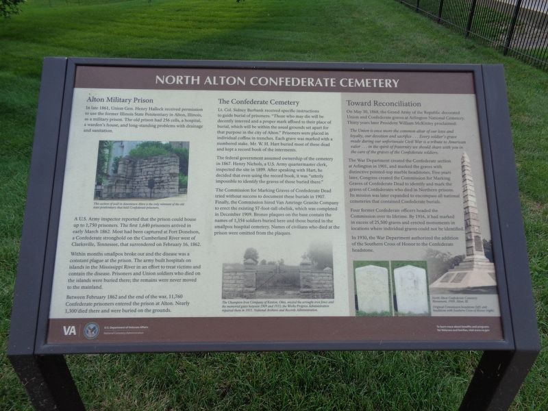 North Alton Confederate Cemetery Marker image. Click for full size.