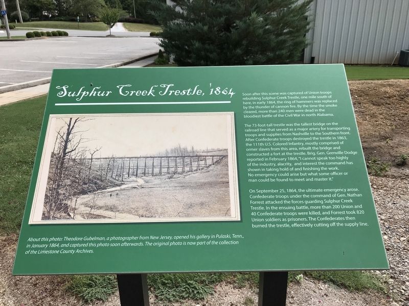 Sulphur Creek Trestle, 1864 Marker. Click for full size. Sulphur Creek Trestle, 1864 Marker image. Click for full size.