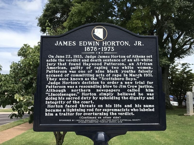 James Edwin Horton, Jr. Marker image. Click for full size.