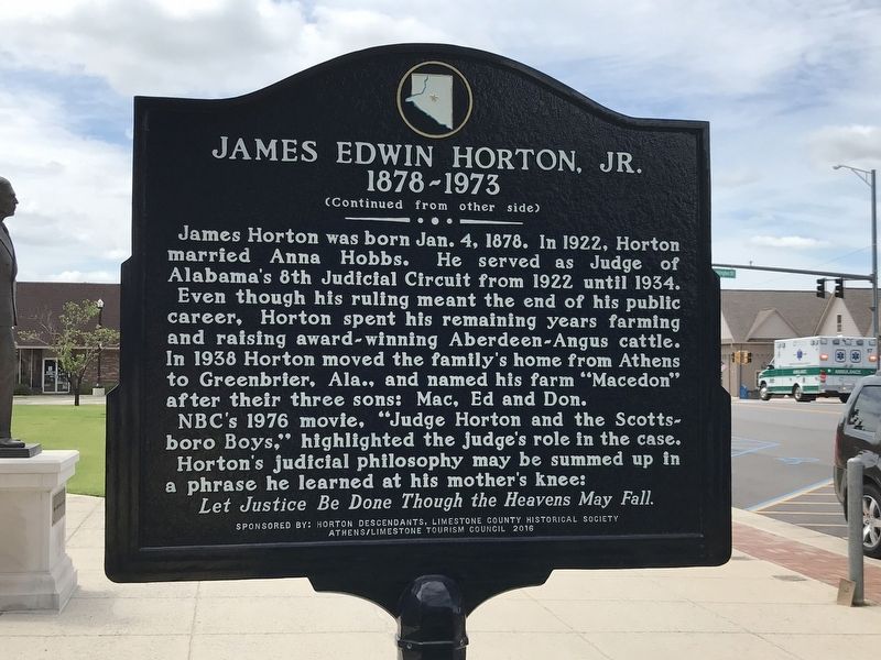 James Edwin Horton, Jr. Marker image. Click for full size.