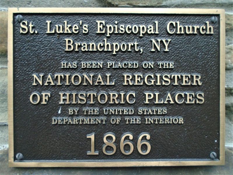 St. Luke's Episcopal Church NRHP Marker. Click for full size. St. Luke's Episcopal Church NRHP Marker image. Click for full size.