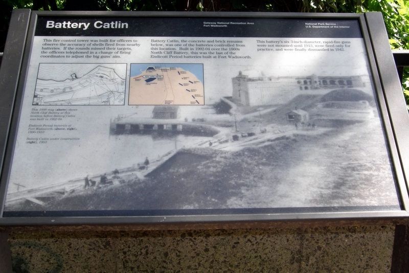 Battery Catlin wayside image. Click for full size.