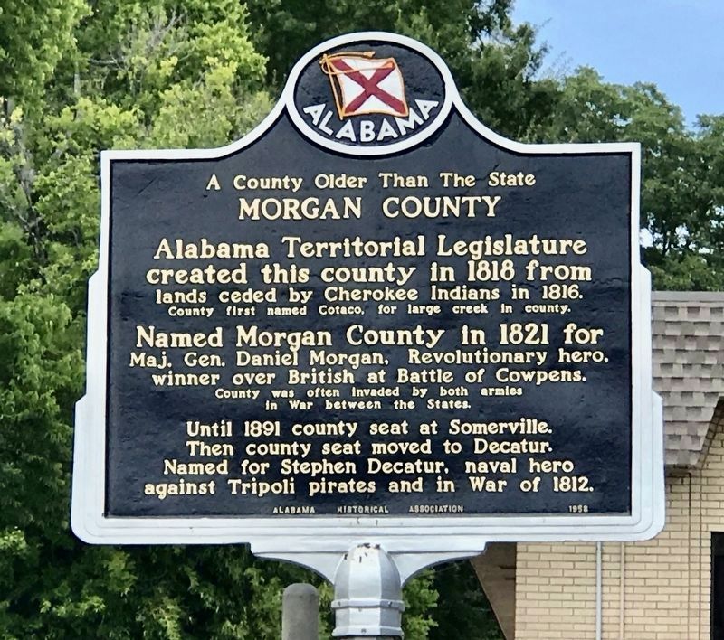 A County Older Than The State, Morgan County Marker. Click for full size. A County Older Than The State, Morgan County Marker image. Click for full size.