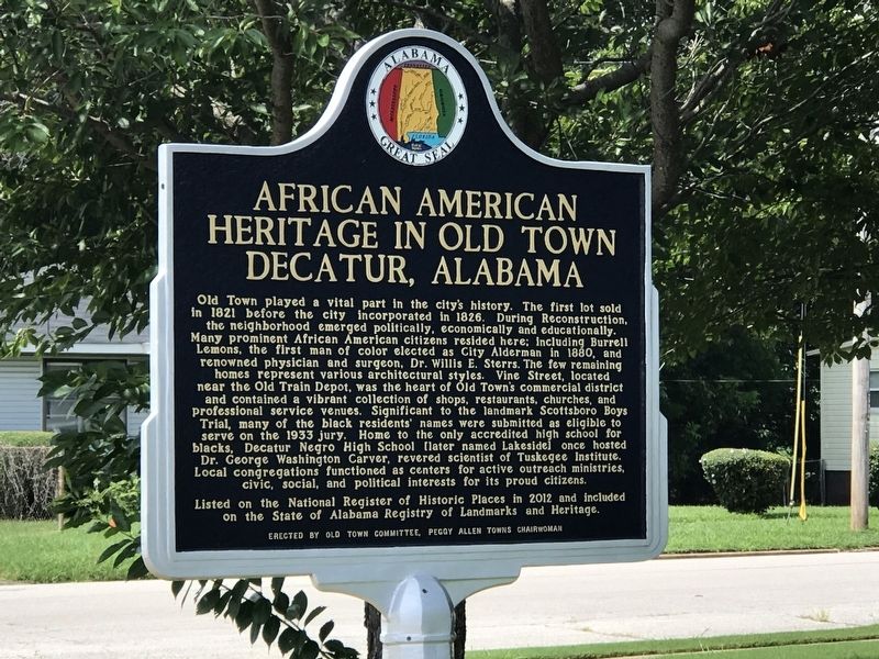 African American Heritage in Old Town Decatur, Alabama Marker image. Click for full size.