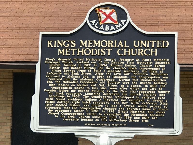 King's Memorial United Methodist Church Marker image. Click for full size.