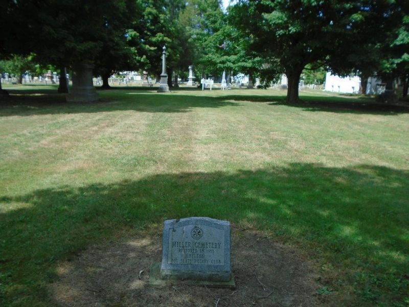 Miller Cemetery and Marker image. Click for full size.