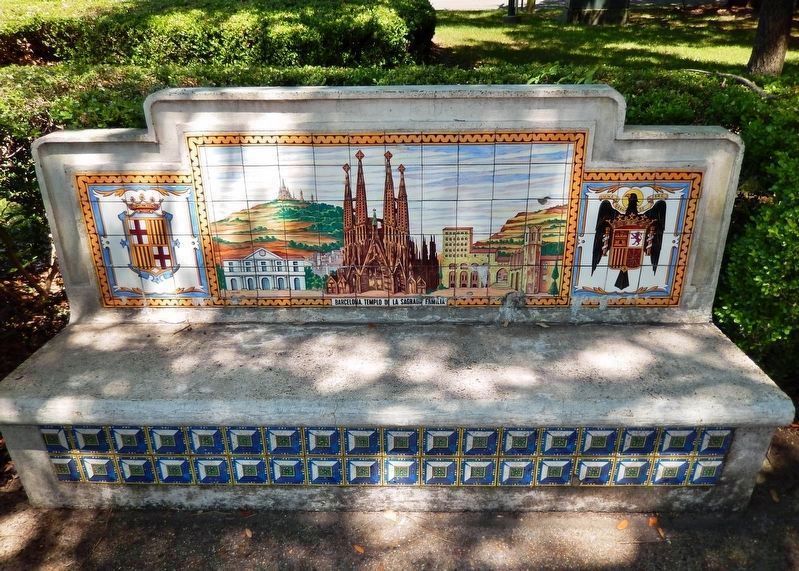 Barcelona Ceramic Tile Bench image. Click for full size.