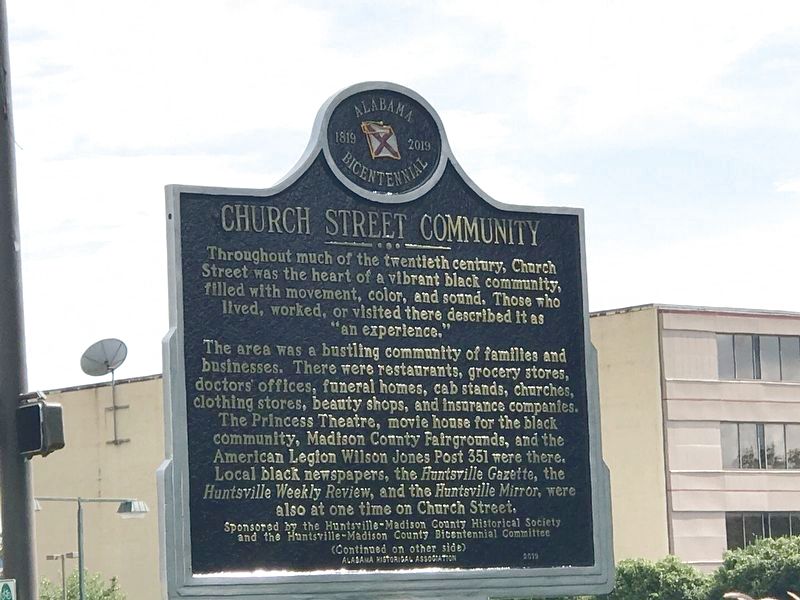 Church Street Community Marker image. Click for full size.