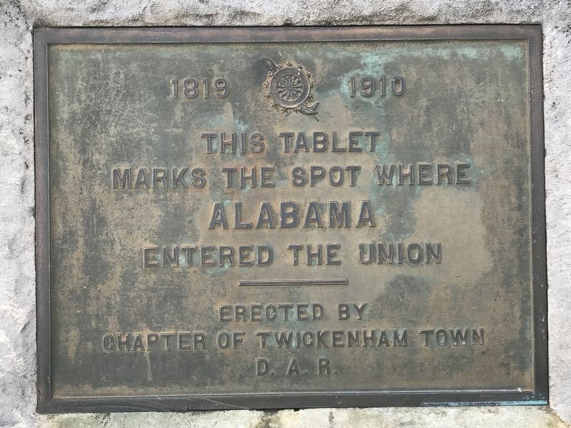Where Alabama Entered the Union Marker image. Click for full size.