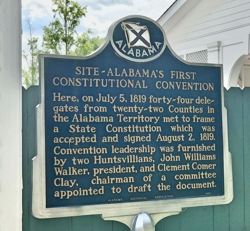 Site - Alabamas First Constitutional Convention Marker (refurbished) image. Click for full size.