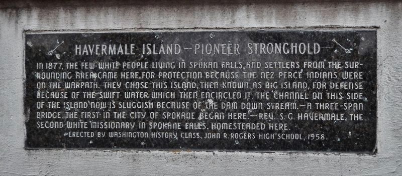 Havermale Island — Pioneer Stronghold Marker image. Click for full size.