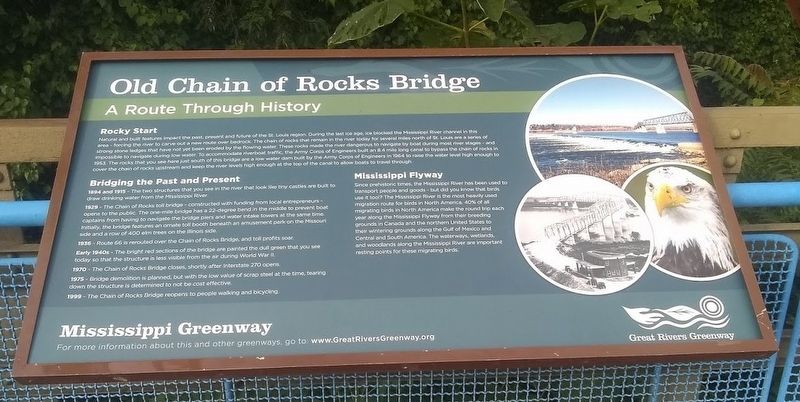 Old Chain of Rocks Bridge Marker image. Click for full size.