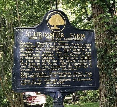Schrimsher Farm Marker image. Click for full size.