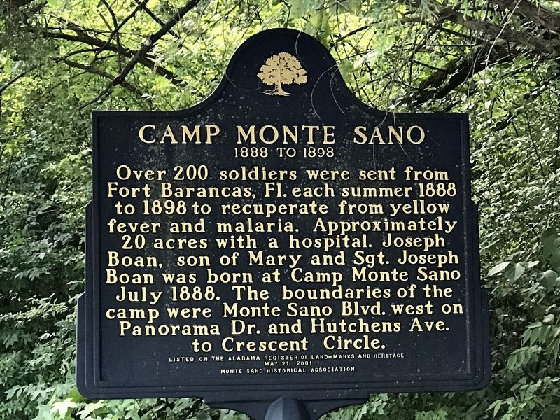 Camp Monte Sano Marker image. Click for full size.
