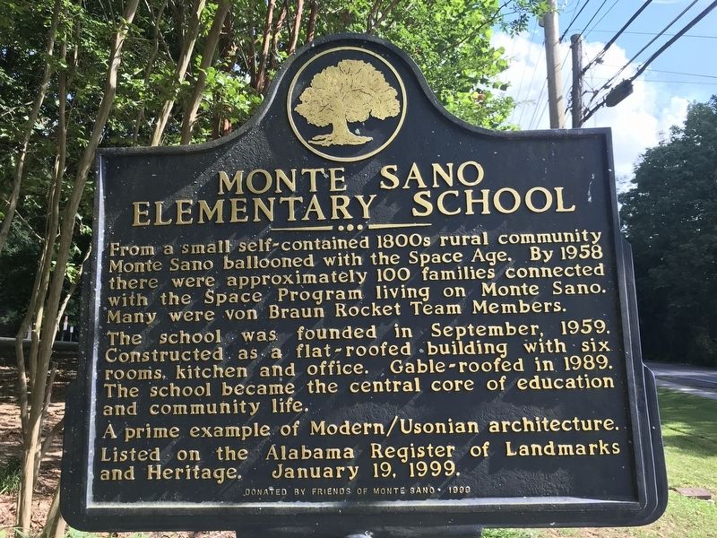 Monte Sano Elementary School Marker image. Click for full size.
