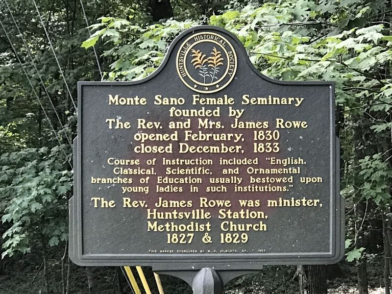 Monte Sano Female Seminary Marker image. Click for full size.