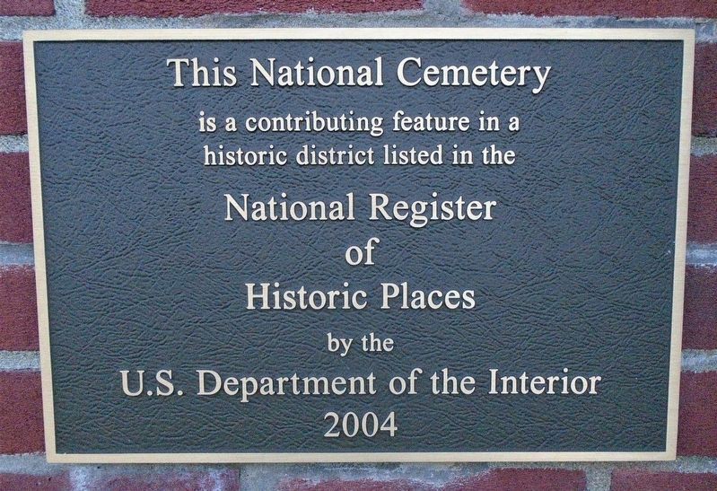 Woodlawn National Cemetery NRHP Marker image. Click for full size.