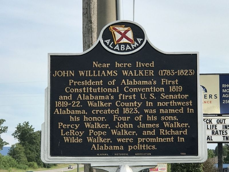 John Williams Walker (1783-1823) Marker. Click for full size. John Williams Walker (1783-1823) Marker image. Click for full size.
