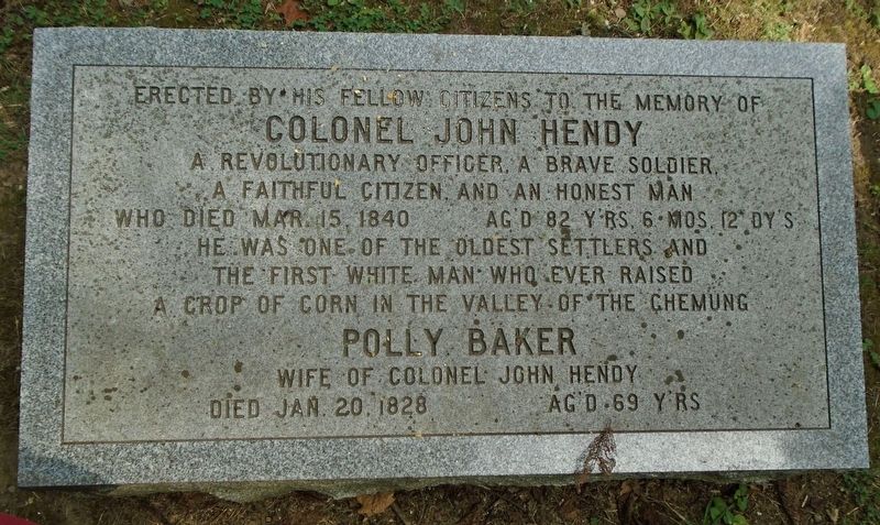 Colonel John Hendy Marker. Click for full size. Colonel John Hendy Marker image. Click for full size.