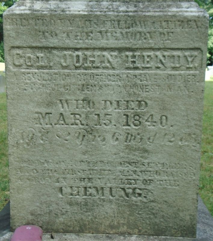 Colonel John Hendy Marker. Click for full size. Colonel John Hendy Marker image. Click for full size.