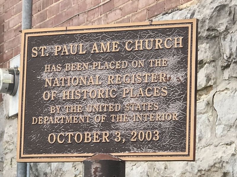 St. Paul AME Church Marker image. Click for full size.
